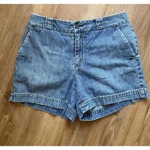 Vintage Gap Trouser Jean Shorts Mid Rise Cotton Size 6 Y2K